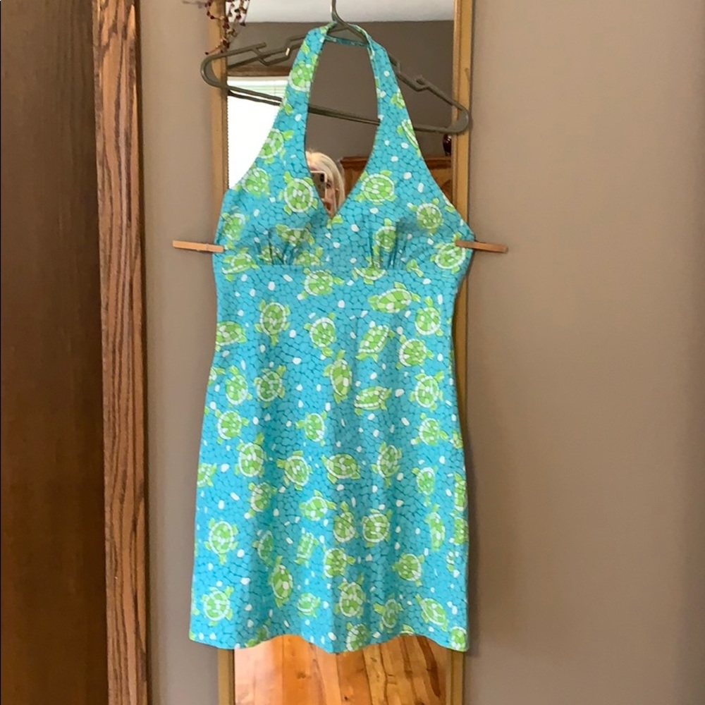 Lilly Pulitzer halter dress sun baked print